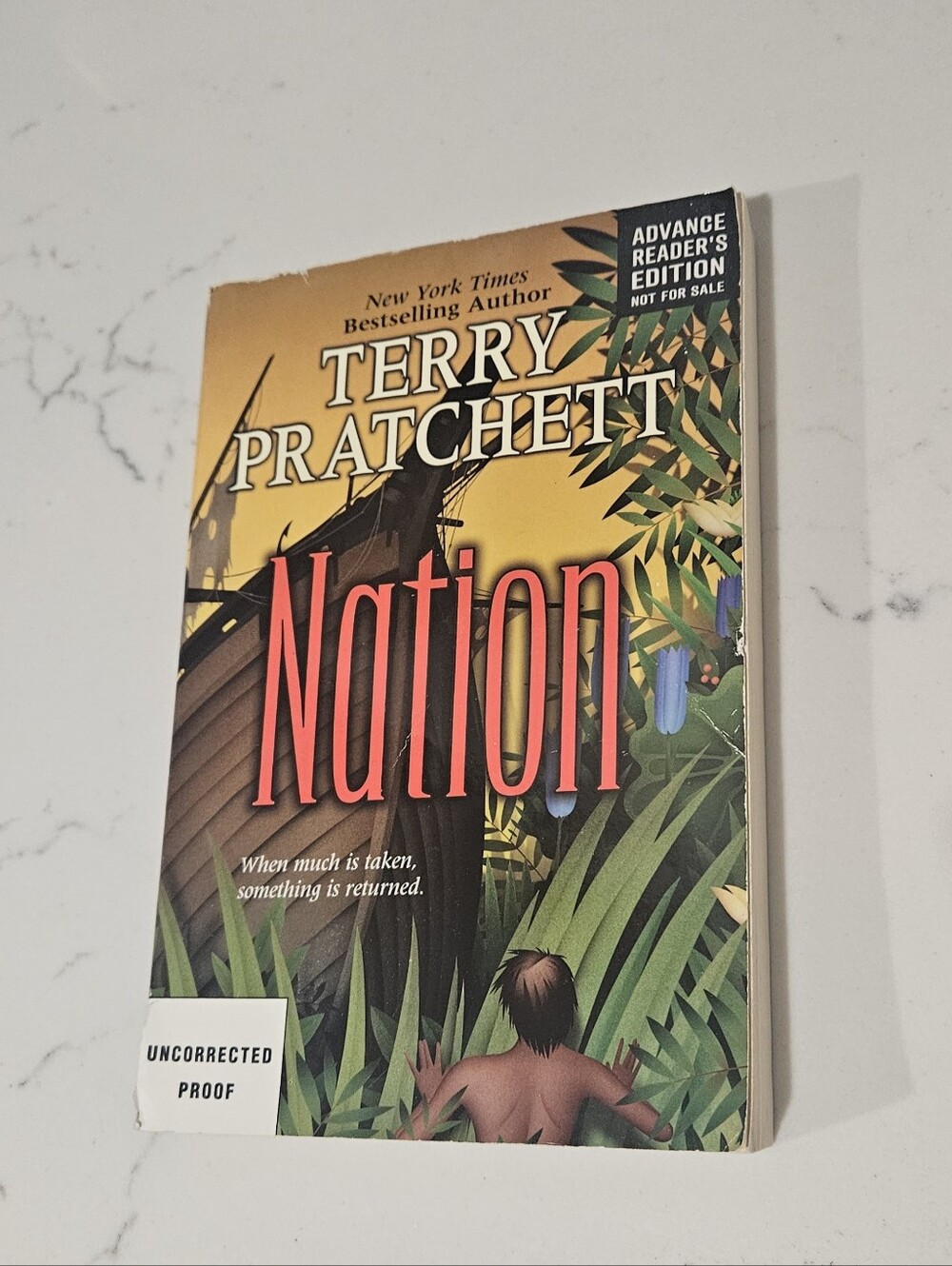 Terry Pratchett Nation Advanced Reader Copy Paperback Book